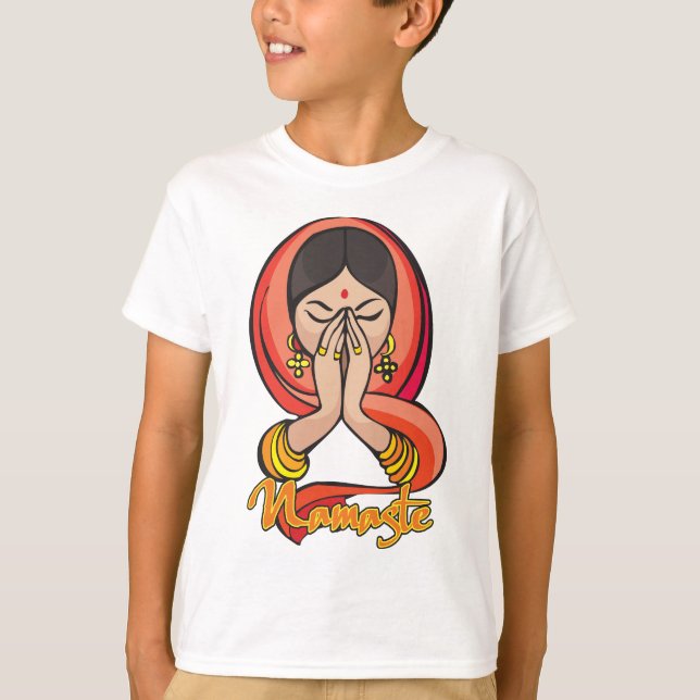 Camiseta Namaste hindú (Anverso)