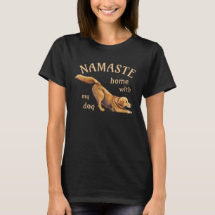Camiseta Namaste hogar con mi perro Yoga Golden Retriever