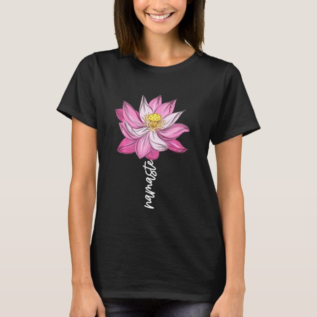 Camiseta Namaste Lotus Flor Medición Espiritual del Yoga (Anverso)