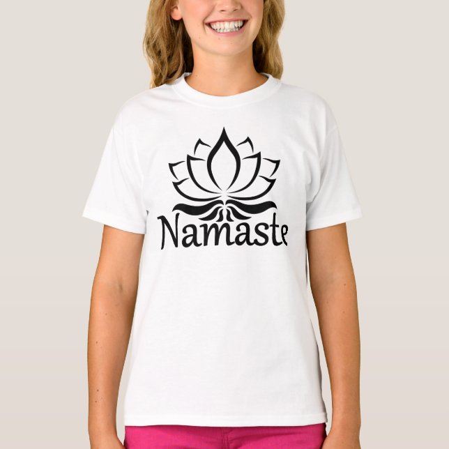 Camiseta Namaste Lotus Flor Yoga Meditación Budista (Anverso)
