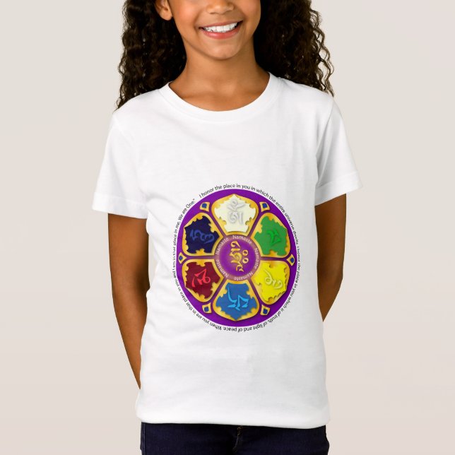 Camiseta Namaste Mandala - púrpura (Anverso)