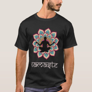 Camiseta Namaste Mandala Yoga Profesor Meditación Sánscrito