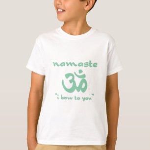 Camiseta Namaste - me inclino ante ti (en verde)