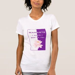 Camiseta Namaste - me inclino humildemente hacia ti (púrpur