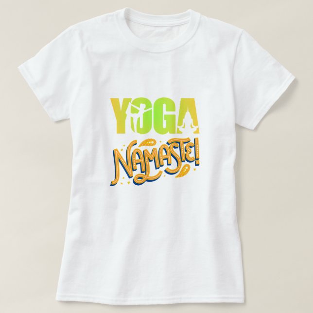 Camiseta Namaste Meditación espiritual moderna Yoga T-Shirt (Diseño del anverso)