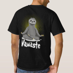 Camiseta Namaste meditando lodo de yoga