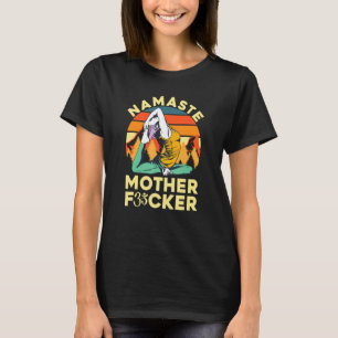 Camiseta Namaste Mother F Strike A Pose Yoga Vintage Retro