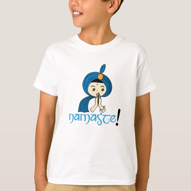 Camiseta ¡Namaste! (Muchacho) (Anverso)