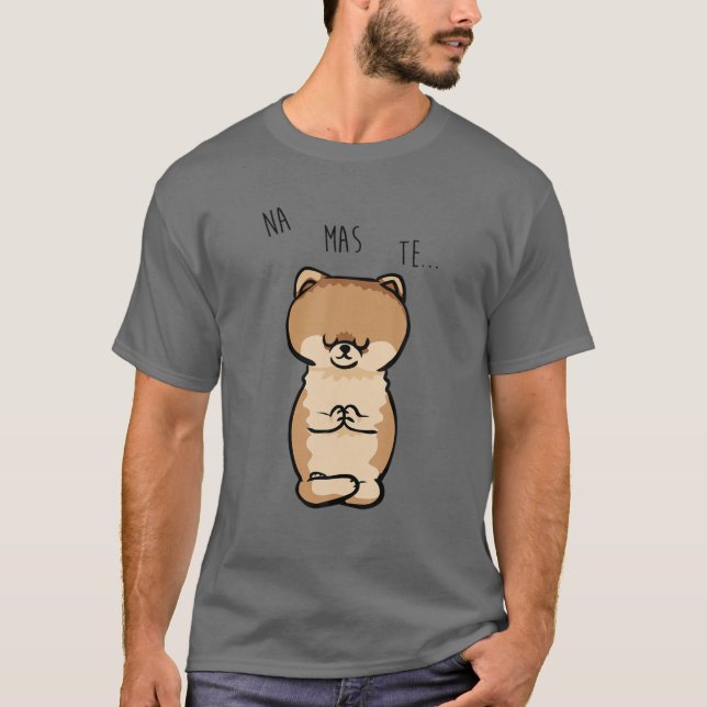 Camiseta Namaste Pomeranian (Anverso)