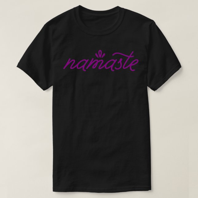 Camiseta Namaste púrpura (Diseño del anverso)