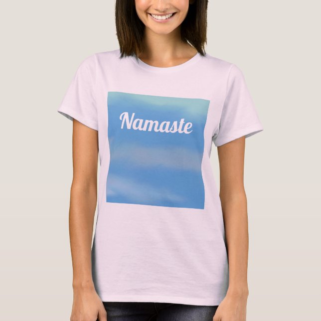 Camiseta Namaste Serene sky white T-Shirt (Anverso)