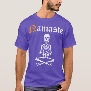 Camiseta Namaste Skeleton Halloween Yoga Halloween Asanas