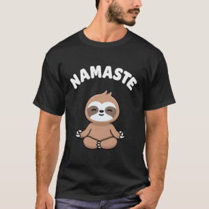 Camiseta Namaste Sloth Kawaii Yoga Sloth Stress Libre