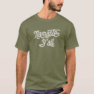 Camiseta Namaste Y'all La tipografía divertida del sur del
