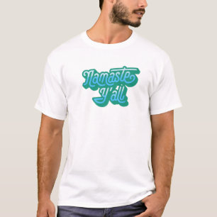 Camiseta Namaste Y'all La tipografía divertida del sur del 
