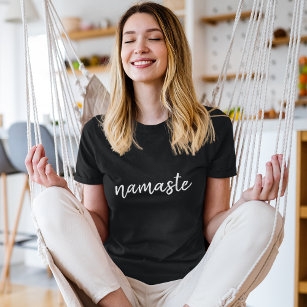 Camiseta Namasté   Yoga espiritual de meditación negra mode