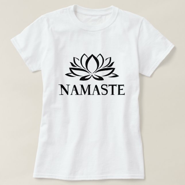 Camiseta Namaste Yoga Loto (Diseño del anverso)