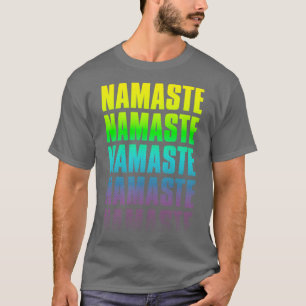 Camiseta Namaste Yoga Lover Zen Meditación Halftone Fade Gr