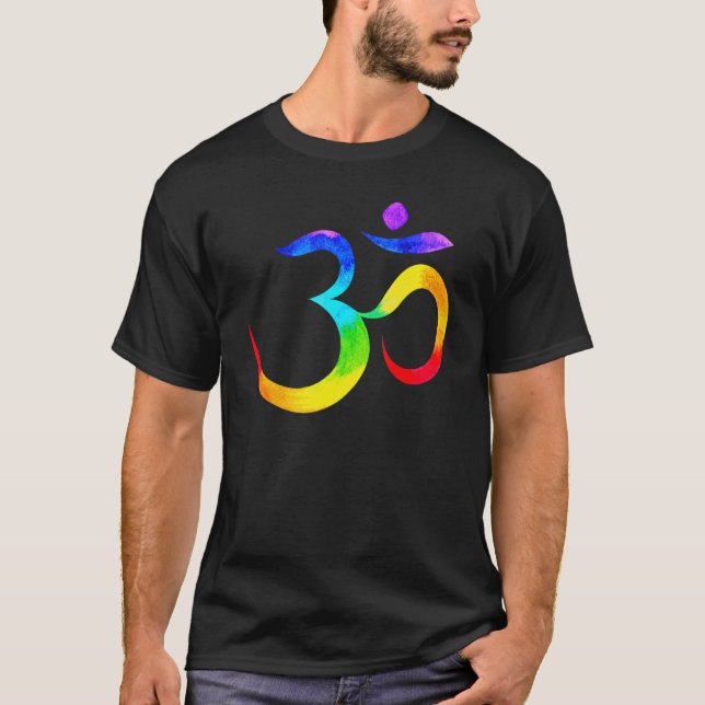 Camiseta Namaste Yoga Symbol Rainbow (Anverso)