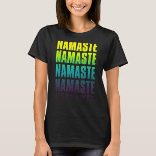 Camiseta Namaste Yoga Zen Meditación Gráfica de Medio Ton