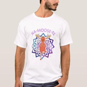 Camiseta Namaste Zen Animal Funny Moose Yoga NA-MOOSE-TE