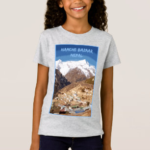 Camiseta Namche Bazaar y vista de montaña, Nepal