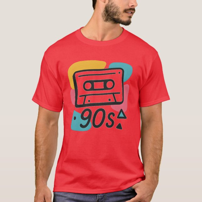 Camiseta Name Colorful 90s Cassetteape Design retro (Anverso)