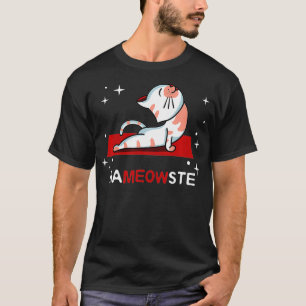 Camiseta Nameowste Gato Gato Meditación Tee Yoga Gatos Kitt