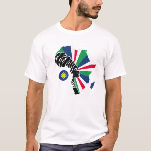 Camiseta Namibia Bandera de Namibia Mapa del patrimonio étn