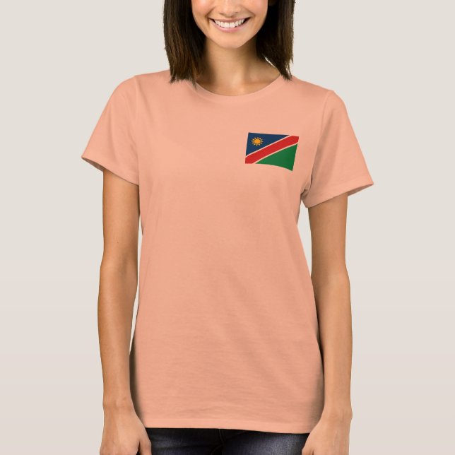 Camiseta Namibia Bandera + Mapa (Anverso)