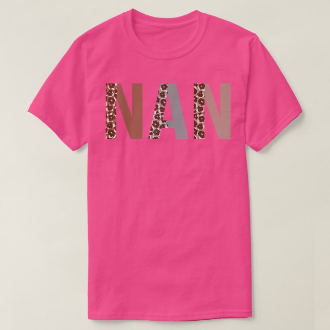 Camiseta Nan Leopard Print Mom Cute Mothers Day Funny Grand (Diseño del anverso)