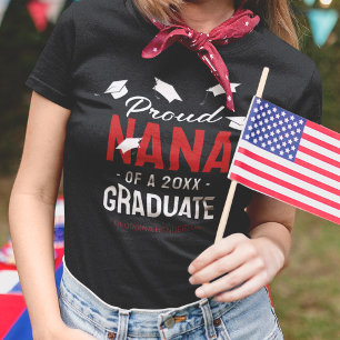 Camiseta Nana 2025 Graduado rojo negro