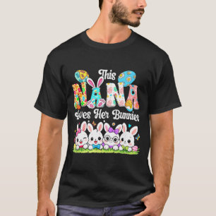 Camiseta Nana ama conejos de Pascua grupo conejos corbata
