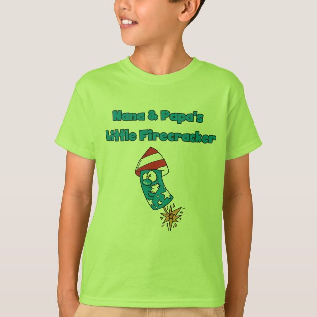 Camiseta Nana and Papa's Little Firecracker Tshirts (Anverso)