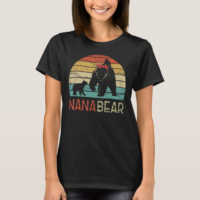 Camiseta Nana Bear 2 Cubs Nana Bear Twins Dad 2 Kids (Anverso)