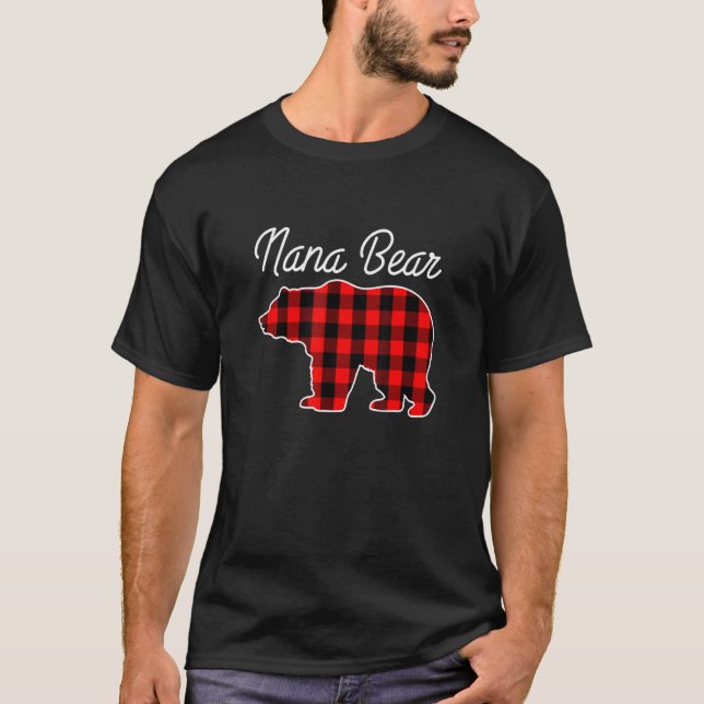 Camiseta Nana Bear Búfalo Tapado Abuela Cute Abuela L (Anverso)