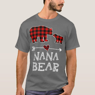 Camiseta Nana Bear Navidades Pajama Red Plaid Buffalo Famil