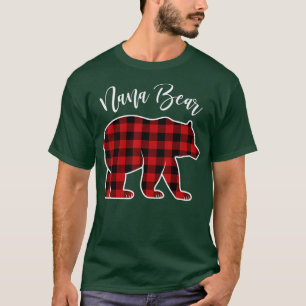 Camiseta Nana Bear Pajama Red Buffalo Xmas Funny Family Chr