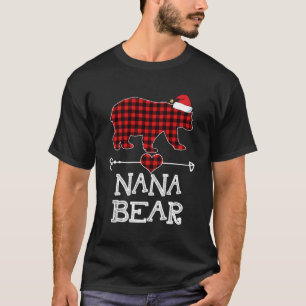 Camiseta Nana Bear Pajama Red Plaid Buffalo Family Regalo P