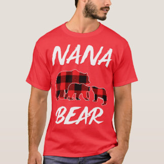 Camiseta Nana Bear Red Plaid Navidades Pajama Matando Fami