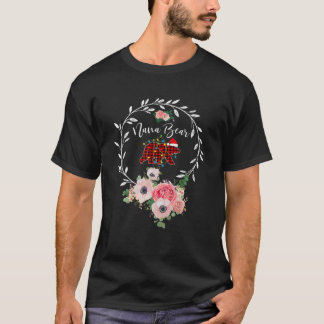 Camiseta Nana Bear Xmas Familia Navidades Pajama Red Plaid