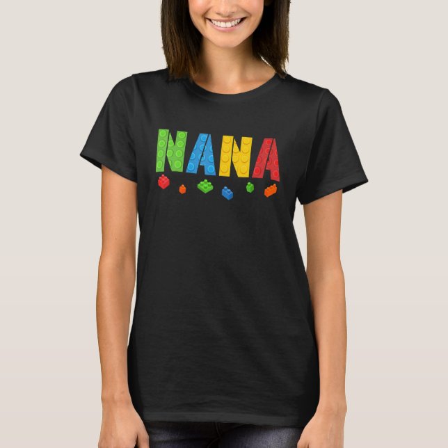 Camiseta Nana Blocks Master Builder Brick Builder Birthda (Anverso)