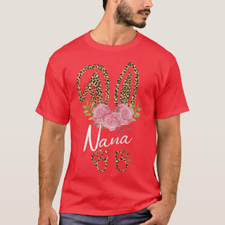 Camiseta Nana Bunny Ears Easter Day Cute Leopard Pri