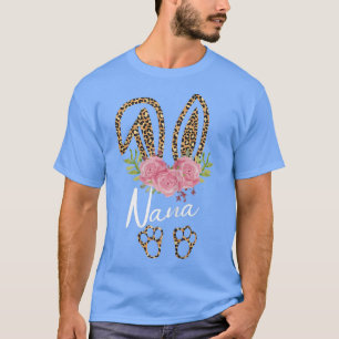 Camiseta Nana Bunny Ears Easter Day Cute Leopard Pri
