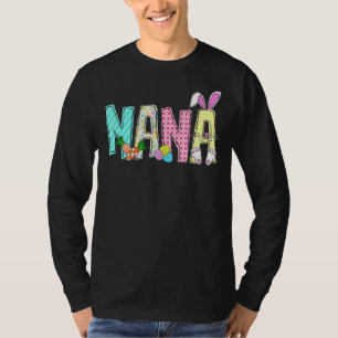 Camiseta Nana Bunny Ears Rabbit Easter Family Mating Wome