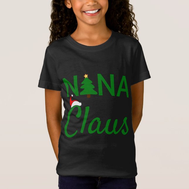 Camiseta Nana Claus - Daddy Claus Baby Claus Mama Claus Paj (Anverso)