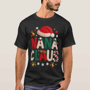 Camiseta Nana Claus Diseño Tejido Abuela Pijama Familia Ma
