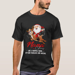 Camiseta Nana Claus Reindeer Feliz Nuevo Papá Noel Feliz Ch