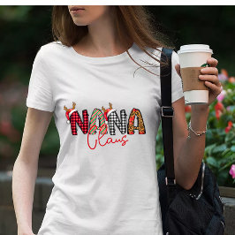 Camiseta Nana Claus Retro Christmas Design T-Shirt