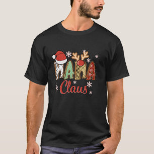 Camiseta Nana Claus Santa Hat Navidades de ropa para renos